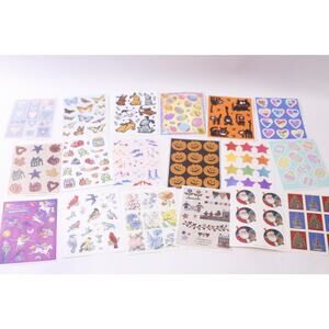 18 Vintage Sticker Sheets Holidays, Seasons, Sticker Sheets, Easter, Halloween,